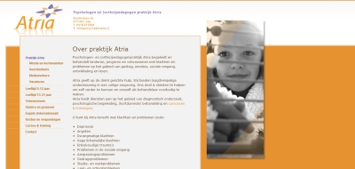 Detail van de website Atria Nederland