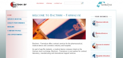 Detail van de website Bactimm - Farmalyse
