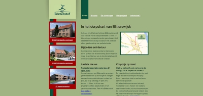 Detail van de Drupal website Eckmanshof 
