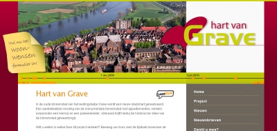 Detail van de website Hart van Grave