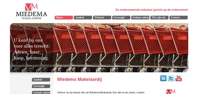 Detail van de Drupal website van Miedema Makelaardij