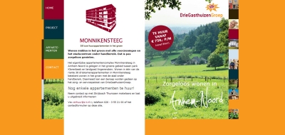 Detail van de Drupal website van Monnikensteeg