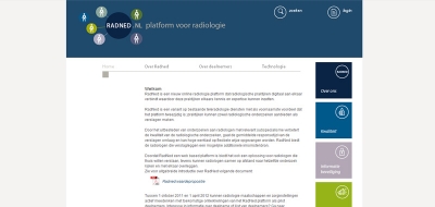 Detail van de Drupal website Radned