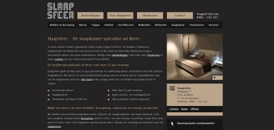 Detail van de website Slaapsfeer