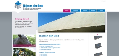 Detail van de website Thijssen-den Brok Beton
