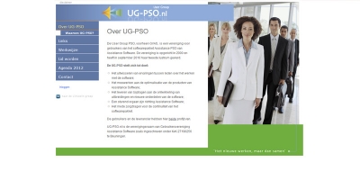 Detail van de Drupal website User Group PSO 