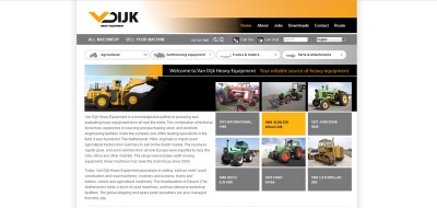 Detail van de Drupal website Van Dijk Heavy Equipment