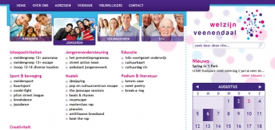 Detail van de Drupal website Welzijn Veenendaal