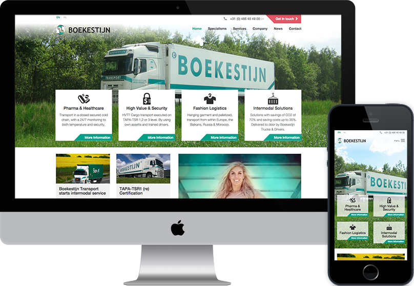 Compubase portfolio scherm Boekestijn Transport desktop en mobiel