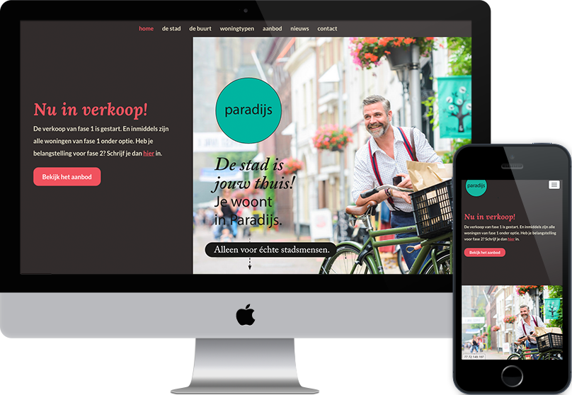 Wonen in Paradijs responsive Drupal projectsite