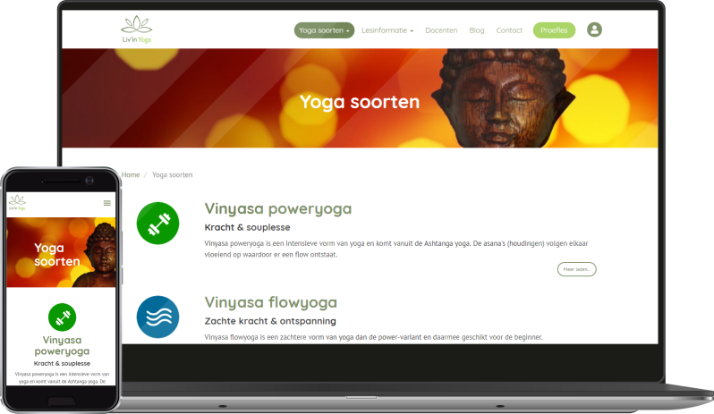 Livinyoga scherm compubase