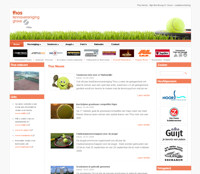 Detail van de website van Thos Tennis
