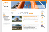 Detail van de website Van der Horst Bouwgroep