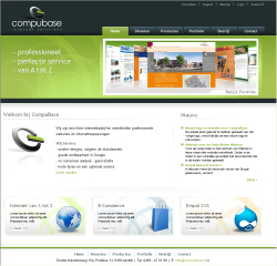 Screenshot van de nieuwe website