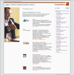 Screenshot van de oude website