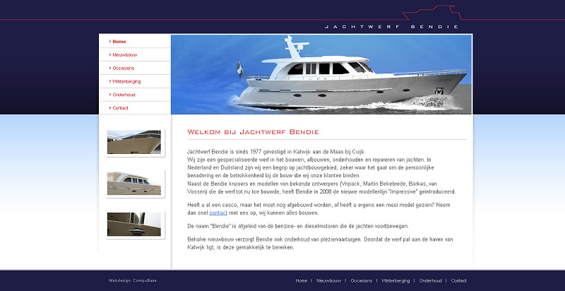 Detail van de website Bendie