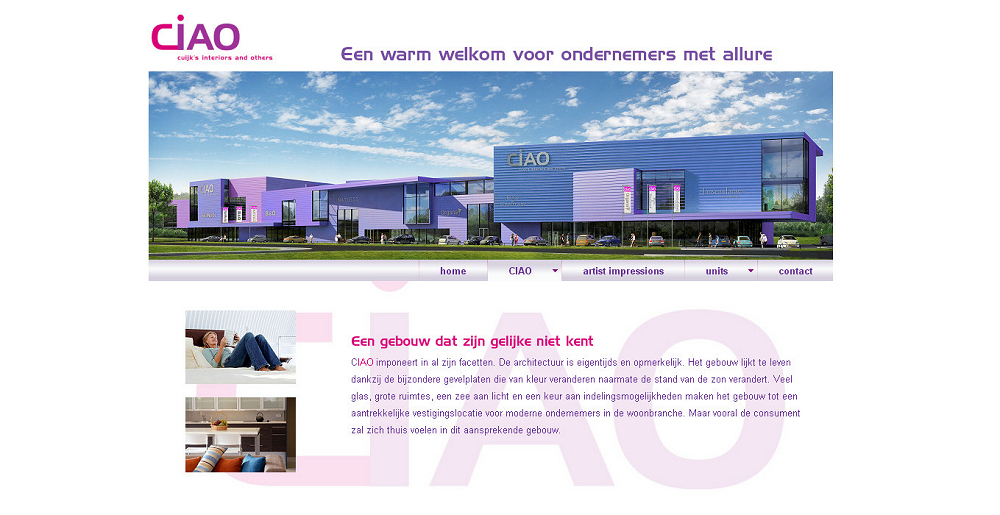 Detail van de website CIAO Cuijk