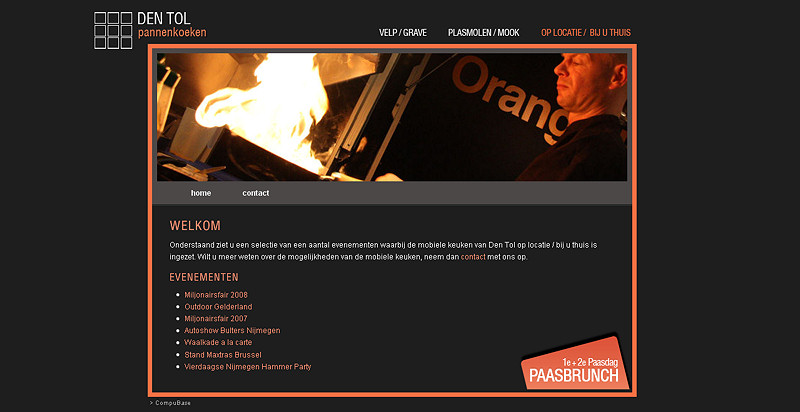 Detail van de website Den Tol