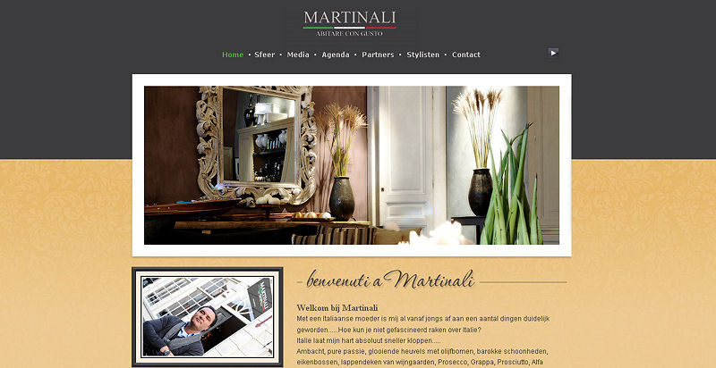 Detail van de website Martinali