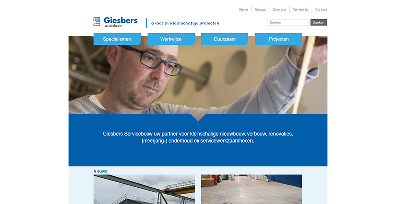 Screenshot giesberts servicebouw