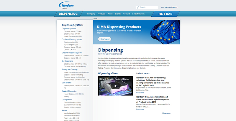 Screenshot Drupal website Dima Group Compubase