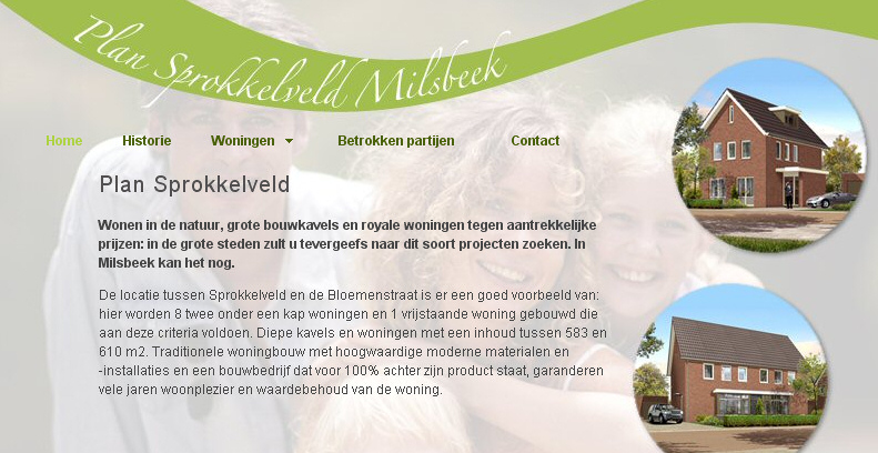 Detail van de website van Project Sprokkelveld