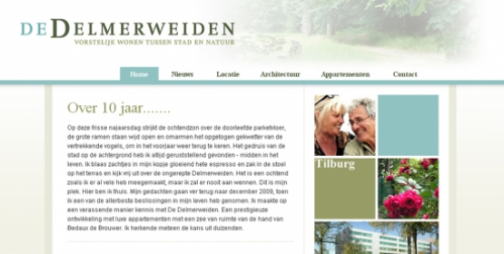 Detail van de website De Delmerweiden