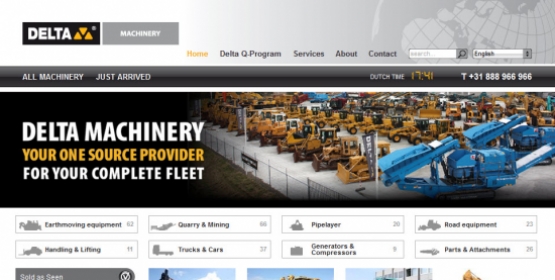 Detail van de Drupal website Delta Machinery