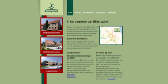 Detail van de Drupal website Eckmanshof 