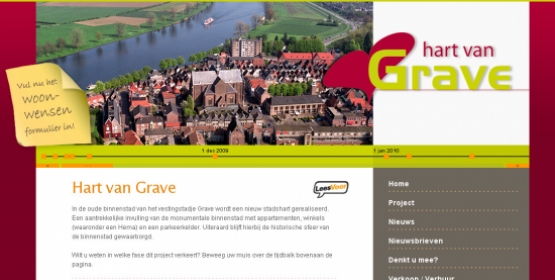 Detail van de website Hart van Grave