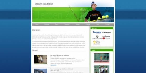 Detail van de website Jeroen Zouteriks