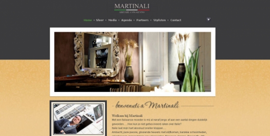 Detail van de website Martinali