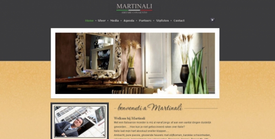 Detail van de website Martinali