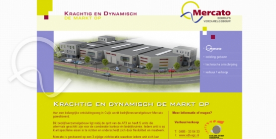 Detail van de website Mercato Cuijk