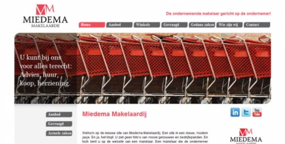 Detail van de Drupal website van Miedema Makelaardij