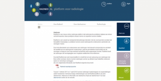 Detail van de Drupal website Radned