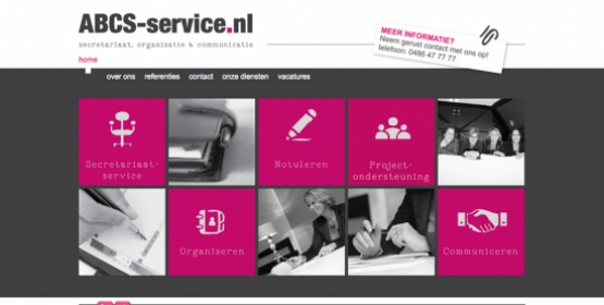 Screenshot Drupal website Abcs service Compubase