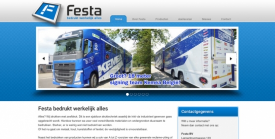 Screenshot Festa.nl multisite Drupal door Compubase