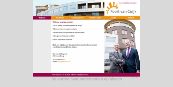 Detail van de website Poort van Cuijk