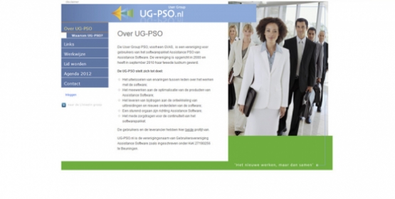 Detail van de Drupal website User Group PSO 